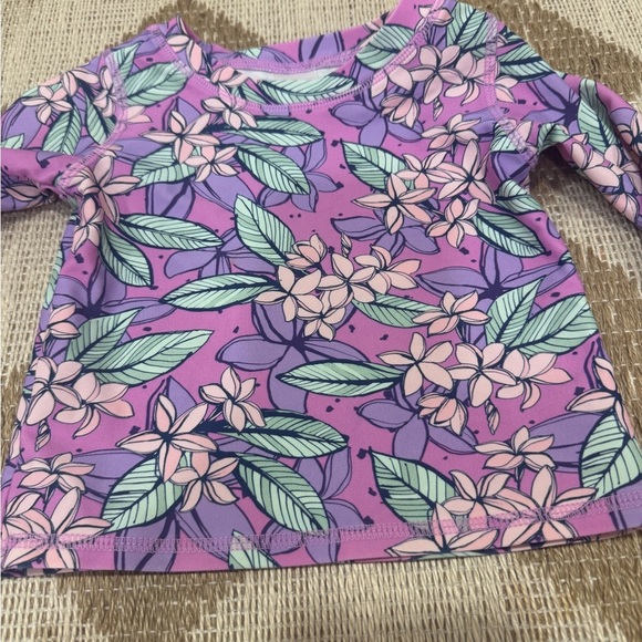 Rufflebutts swimsuit bikini set rashguard long sleeve floral toddler baby girl - Picture 5 of 7